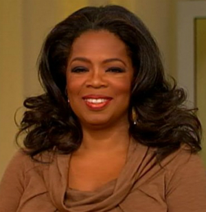Oprah's thick, long hair