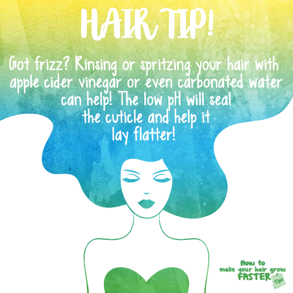 rinse with apple cider vinegar to prevent frizz