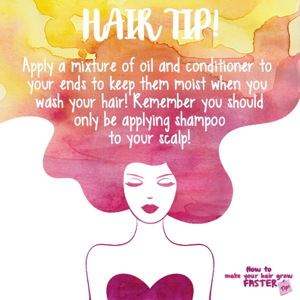 apply conditioner to ends of hair on wash day