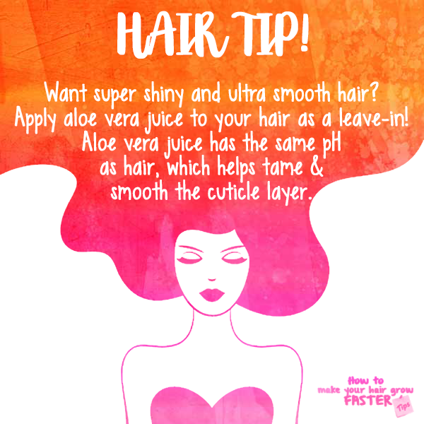 Add aloe vera juice to your hair for smooth tresses.